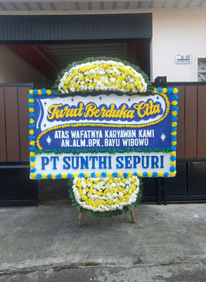 Papan Bunga Duka di Cibogo