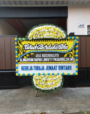 Papan Bunga Duka di Cibogo